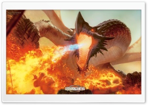 Fire Dragon Painting Ultra HD Wallpaper for 4K UHD Widescreen desktop, tablet & smartphone