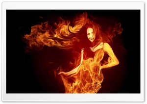 Fire Girl Ultra HD Wallpaper for 4K UHD Widescreen desktop, tablet & smartphone