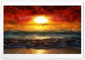 Fire Kissed Water Ultra HD Wallpaper for 4K UHD Widescreen desktop, tablet & smartphone