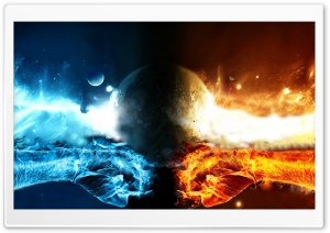 FIRE VS WATER Ultra HD Wallpaper for 4K UHD Widescreen desktop, tablet & smartphone