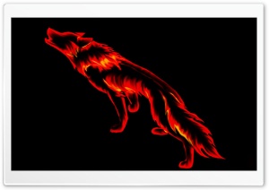 Fire Wolf Drawing Ultra HD Wallpaper for 4K UHD Widescreen desktop, tablet & smartphone