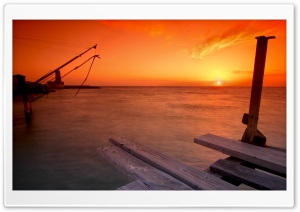 Fiumicino Sunset Ultra HD Wallpaper for 4K UHD Widescreen desktop, tablet & smartphone