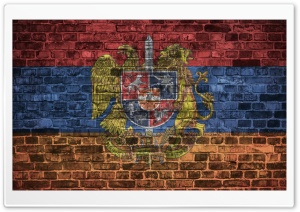 Flag and Coat of Arms of Armenia Ultra HD Wallpaper for 4K UHD Widescreen desktop, tablet & smartphone