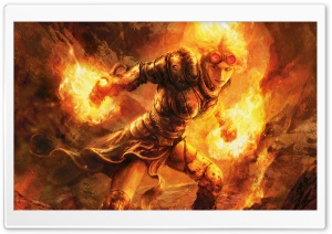 Flame Throwing Girl Ultra HD Wallpaper for 4K UHD Widescreen desktop, tablet & smartphone