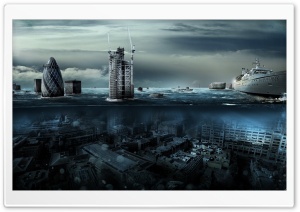 Flooded London Ultra HD Wallpaper for 4K UHD Widescreen desktop, tablet & smartphone