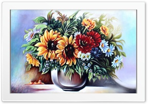Flower Painting Ultra HD Wallpaper for 4K UHD Widescreen desktop, tablet & smartphone