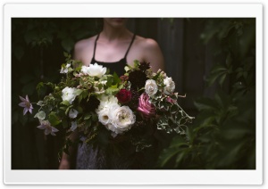 Flowers Bouquet, Woman Ultra HD Wallpaper for 4K UHD Widescreen desktop, tablet & smartphone