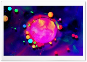 Fluorescent Paint Colors, Bubbles, Macro Ultra HD Wallpaper for 4K UHD Widescreen desktop, tablet & smartphone