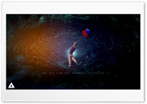 Flying Kid in a Darkness Cave Ultra HD Wallpaper for 4K UHD Widescreen desktop, tablet & smartphone