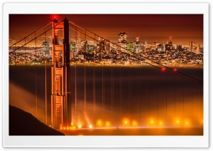 Fog Over The Golden Gate Bridge Ultra HD Wallpaper for 4K UHD Widescreen desktop, tablet & smartphone