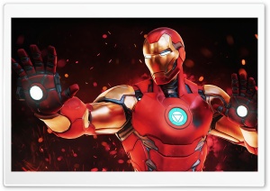 Fortnite Game Iron Man Skin Outfit Ultra HD Wallpaper for 4K UHD Widescreen desktop, tablet & smartphone