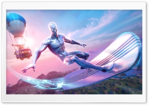 Fortnite Season 4 Silver Surfer Skin Outfit Ultra HD Wallpaper for 4K UHD Widescreen desktop, tablet & smartphone