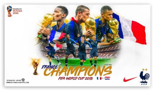 FRANCE CHAMPIONS FIFA WORLD CUP 2018 UltraHD Wallpaper for 8K UHD TV 16:9 Ultra High Definition 2160p 1440p 1080p 900p 720p ; Mobile 16:9 - 2160p 1440p 1080p 900p 720p ;