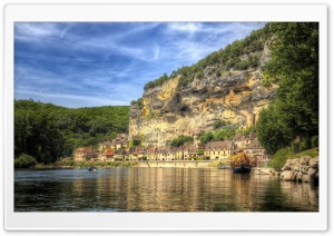 France Coast Water Aquitaine La Roque-Gageac Crag Ultra HD Wallpaper for 4K UHD Widescreen desktop, tablet & smartphone