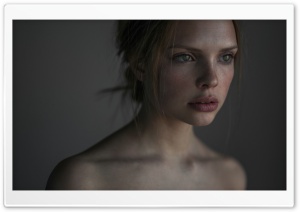 Freckles, Big Green Eyes, Girl Ultra HD Wallpaper for 4K UHD Widescreen desktop, tablet & smartphone