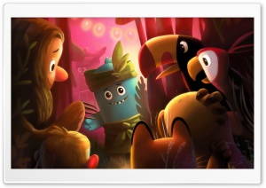 Friendly Cute Monsters Illustration Ultra HD Wallpaper for 4K UHD Widescreen desktop, tablet & smartphone