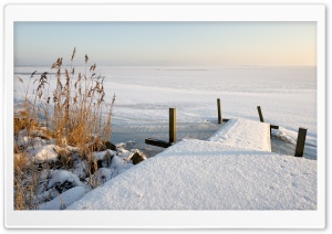Frozen Lake, Winter Ultra HD Wallpaper for 4K UHD Widescreen desktop, tablet & smartphone