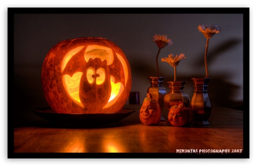 Funny Halloween Pumpkin UltraHD Wallpaper for Wide 16:10 Widescreen WHXGA WQXGA WUXGA WXGA ;