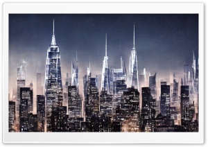 Futuristic New York Ultra HD Wallpaper for 4K UHD Widescreen desktop, tablet & smartphone