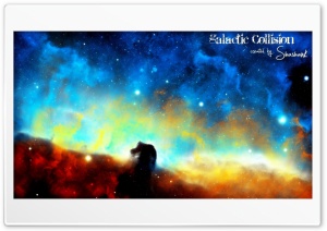 Galactic Collision Ultra HD Wallpaper for 4K UHD Widescreen desktop, tablet & smartphone