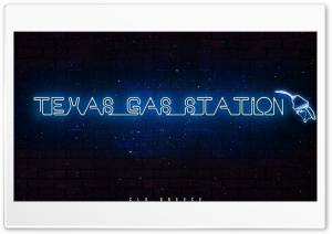 Gas Station Neon Text Ultra HD Wallpaper for 4K UHD Widescreen desktop, tablet & smartphone