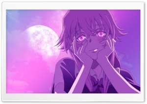 Gasai Yuno in the moonlight Ultra HD Wallpaper for 4K UHD Widescreen desktop, tablet & smartphone