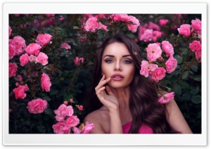 Girl and Flowers Ultra HD Wallpaper for 4K UHD Widescreen desktop, tablet & smartphone