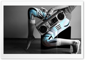 Girl And Tape Recorder Ultra HD Wallpaper for 4K UHD Widescreen desktop, tablet & smartphone