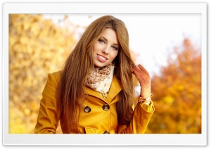 Girl in Autumn Ultra HD Wallpaper for 4K UHD Widescreen desktop, tablet & smartphone