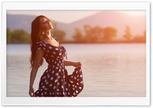 Girl In Dress Morning Ultra HD Wallpaper for 4K UHD Widescreen desktop, tablet & smartphone