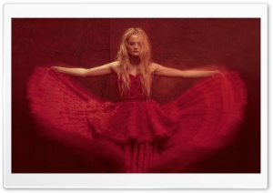 Girl in Red Dress Dancing Photography Ultra HD Wallpaper for 4K UHD Widescreen desktop, tablet & smartphone