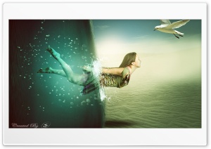 Girl in Water Ultra HD Wallpaper for 4K UHD Widescreen desktop, tablet & smartphone