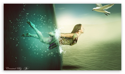 Girl in Water UltraHD Wallpaper for Mobile 16:9 - 2160p 1440p 1080p 900p 720p ;