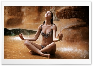 Girl Meditating Ultra HD Wallpaper for 4K UHD Widescreen desktop, tablet & smartphone