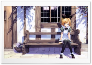 Girl On A Bench Ultra HD Wallpaper for 4K UHD Widescreen desktop, tablet & smartphone