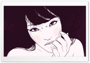 Girl Portrait Illustration Ultra HD Wallpaper for 4K UHD Widescreen desktop, tablet & smartphone
