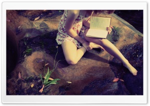 Girl Reading Ultra HD Wallpaper for 4K UHD Widescreen desktop, tablet & smartphone