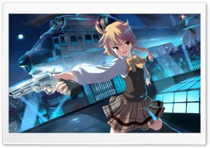 Girl With A Gun Ultra HD Wallpaper for 4K UHD Widescreen desktop, tablet & smartphone