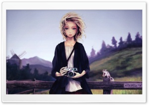 Girl With Camera Ultra HD Wallpaper for 4K UHD Widescreen desktop, tablet & smartphone