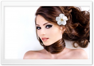 Girl With Flower In Her Hair Ultra HD Wallpaper for 4K UHD Widescreen desktop, tablet & smartphone