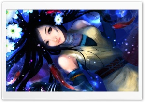 Girl With Flowers Ultra HD Wallpaper for 4K UHD Widescreen desktop, tablet & smartphone