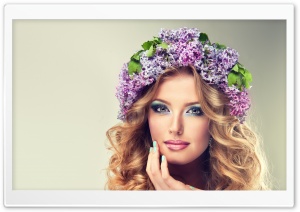 Girl with Flowers Ultra HD Wallpaper for 4K UHD Widescreen desktop, tablet & smartphone