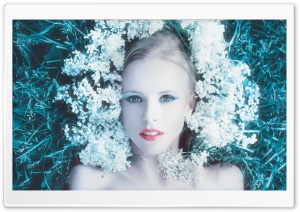 Girl with Flowers Ultra HD Wallpaper for 4K UHD Widescreen desktop, tablet & smartphone