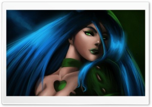 Girl With Green Eyes, Green Lips Ultra HD Wallpaper for 4K UHD Widescreen desktop, tablet & smartphone