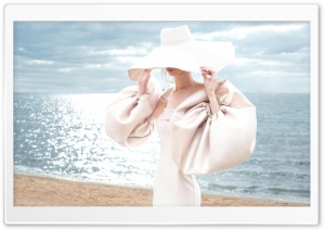 Glamorous Woman, Breeze, Beach, Summer Ultra HD Wallpaper for 4K UHD Widescreen desktop, tablet & smartphone