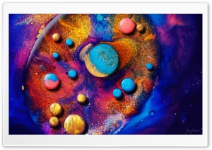 Glitter Paint Bubbles Macro Ultra HD Wallpaper for 4K UHD Widescreen desktop, tablet & smartphone