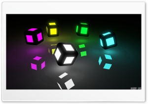 Glow Jelly Cubes Ultra HD Wallpaper for 4K UHD Widescreen desktop, tablet & smartphone