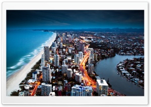Golden City Coast Ultra HD Wallpaper for 4K UHD Widescreen desktop, tablet & smartphone