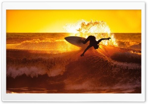 Golden Waves Ultra HD Wallpaper for 4K UHD Widescreen desktop, tablet & smartphone