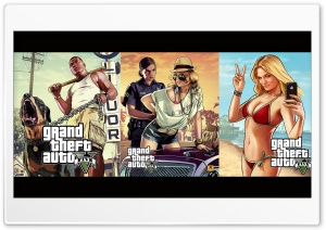 Grand Theft Auto V artwork Ultra HD Wallpaper for 4K UHD Widescreen desktop, tablet & smartphone